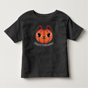 T-shirt Pour Les Tous Petits Chat Jack-o-lanterne