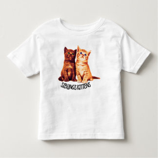 T-shirt Pour Les Tous Petits Chatons frères et soeurs, deux chats mignons
