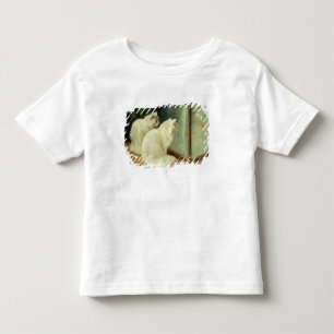 T-shirt Pour Les Tous Petits Chats blancs observant le poisson rouge