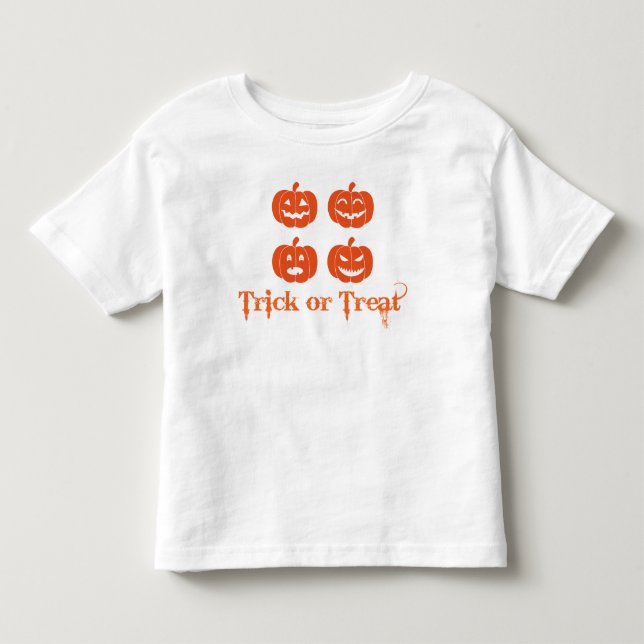 T-shirt Pour Les Tous Petits Chemise Citrouille mignonne Halloween (Devant)