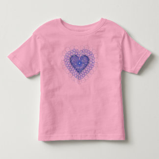 T-shirt Pour Les Tous Petits Chemise Coeur de dentelle bleue