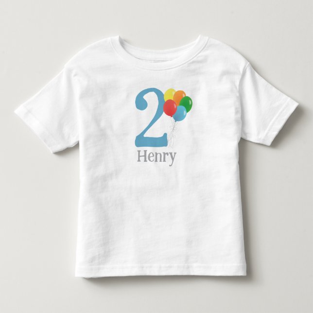 T-shirt Pour Les Tous Petits Chemise d'anniversaire avec âge pour enfants (Devant)