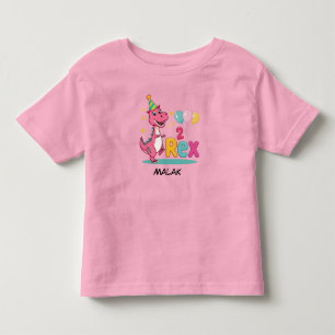 T-shirt Pour Les Tous Petits Chemise d'anniversaire de dinosaure âgé Amusant