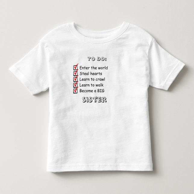 T-shirt Pour Les Tous Petits Chemise d'annonce Grande Sœur (Devant)