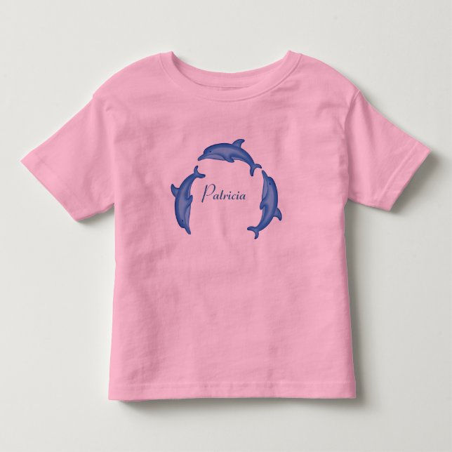 T-shirt Pour Les Tous Petits Chemise de cercle de dauphin (Devant)