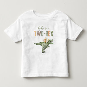 T-shirt Pour Les Tous Petits Chemise de fête d'anniversaire Two-Rex