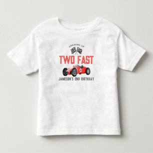 T-shirt Pour Les Tous Petits Chemise de garçon d'anniversaire deux rapide voitu