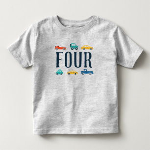 T-shirt Pour Les Tous Petits Chemise de transport quatrième anniversaire