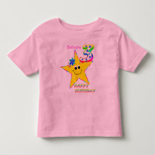 T-shirt Pour Les Tous Petits Chemise des étoiles du 3ème anniversaire