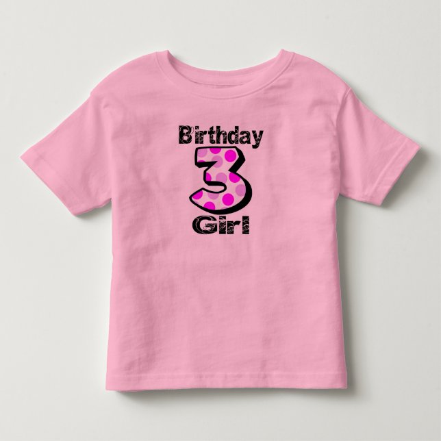 T-shirt Pour Les Tous Petits Chemise fille 3e anniversaire (Devant)