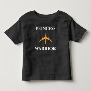 T-shirt Pour Les Tous Petits Chemise foncée pour fillettes guerrière princesse