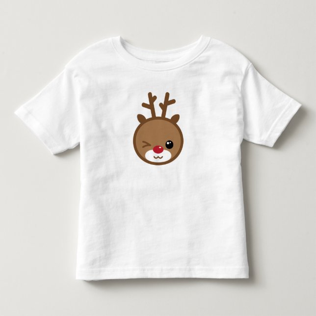 T-shirt Pour Les Tous Petits Chemise Kawaii Reindeer pour enfant (Devant)