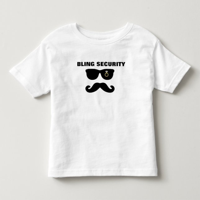 T-shirt Pour Les Tous Petits Chemise Mariage de sécurité Bling & Bride (Devant)