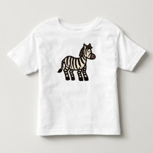 T-shirt Pour Les Tous Petits Chemise mignonne d'enfant en bas âge de zèbre de