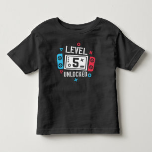 T-shirt Pour Les Tous Petits Chemise Niveau 5 Débloqué Joueur
