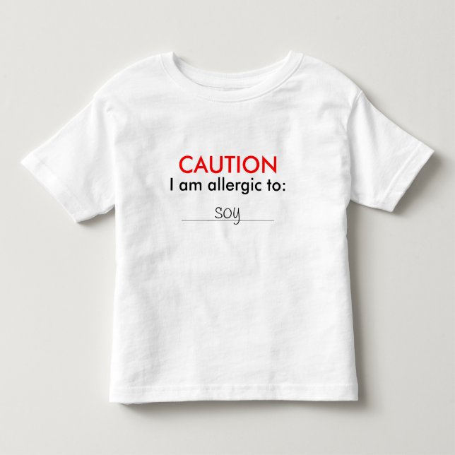 T-shirt Pour Les Tous Petits Chemise personnalisable d'allergie de Childs (Devant)