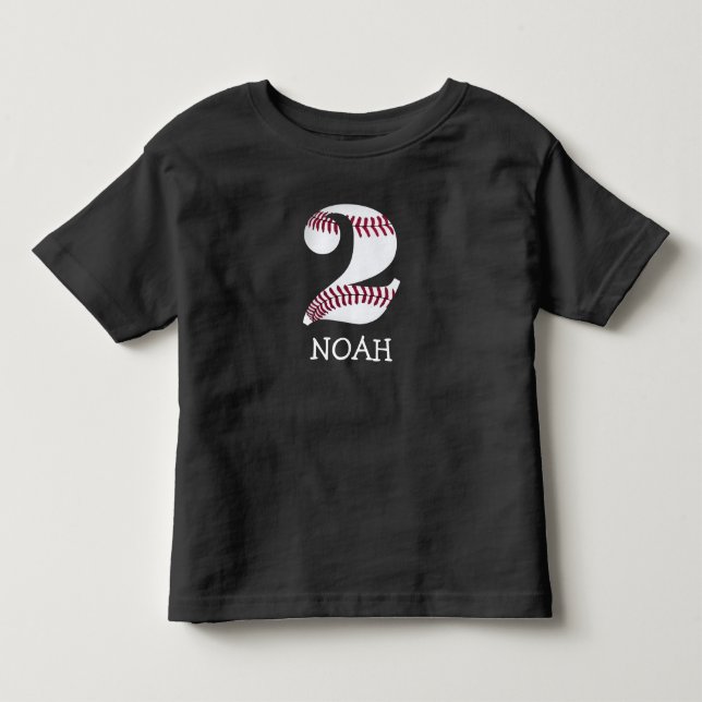 T-shirt Pour Les Tous Petits Chemise personnalisable de base-ball (Devant)