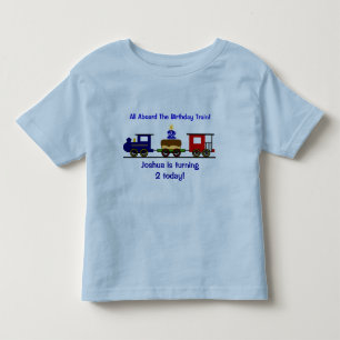 T-shirt Pour Les Tous Petits Chemise personnalisable de train d'anniversaire