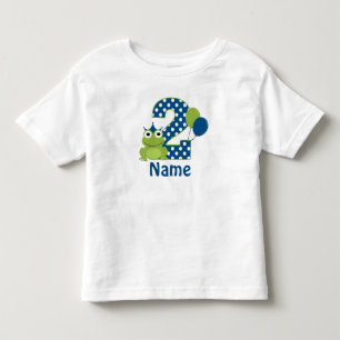 T-shirt Pour Les Tous Petits Chemise personnalisée 2e grenouille d'anniversaire