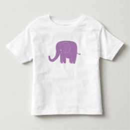 T-shirt Pour Les Tous Petits Chemise pourpre d'enfant en bas âge d'éléphant