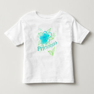 T-shirt Pour Les Tous Petits Chemise princesse fleurie des jeunes