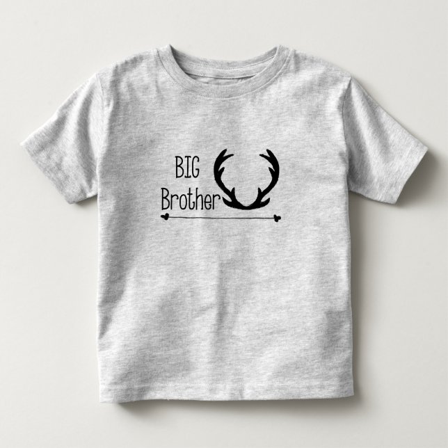 T-shirt Pour Les Tous Petits Chemise rustique de frère d'Antler (Devant)
