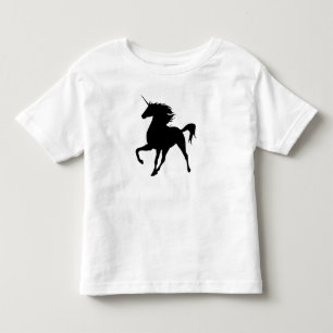 T-shirt Pour Les Tous Petits Chemise Silhouette Unicorne Noire