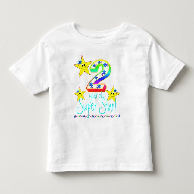 T-shirt Pour Les Tous Petits Chemise Super Star Filles 2 Ans (Devant)
