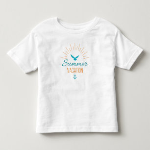 T-shirt Pour Les Tous Petits Chemise tropicale simple des vacances d'été  