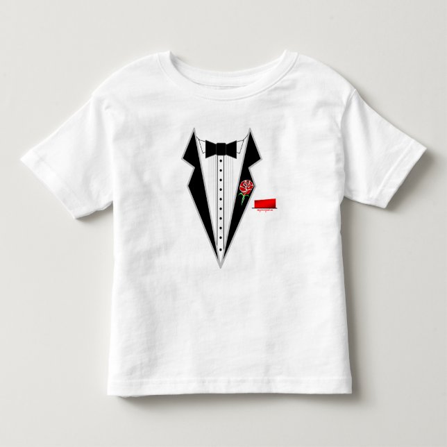 T-shirt Pour Les Tous Petits Chemise Tuxedo (Devant)