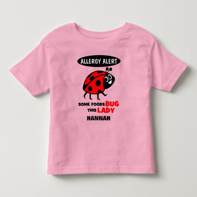 T-shirt Pour Les Tous Petits Chemise vigilante de coccinelle d'allergie (Devant)
