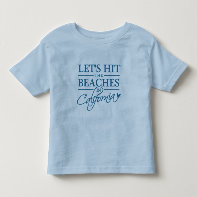 T-shirt Pour Les Tous Petits Chemises California Beaches - choisir style (Devant)
