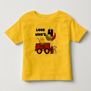 T-shirt Pour Les Tous Petits Chemises et cadeaux Fireman 4ème anniversaire