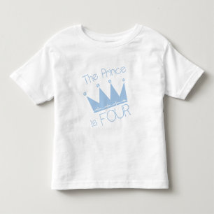 T-shirt Pour Les Tous Petits Chemises et cadeaux Prince Crown 4th Birthday