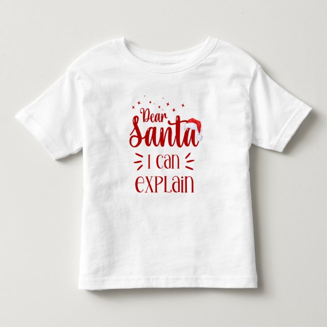 T-shirt Pour Les Tous Petits Cher Père Noël drôle Noël Unisex (Devant)