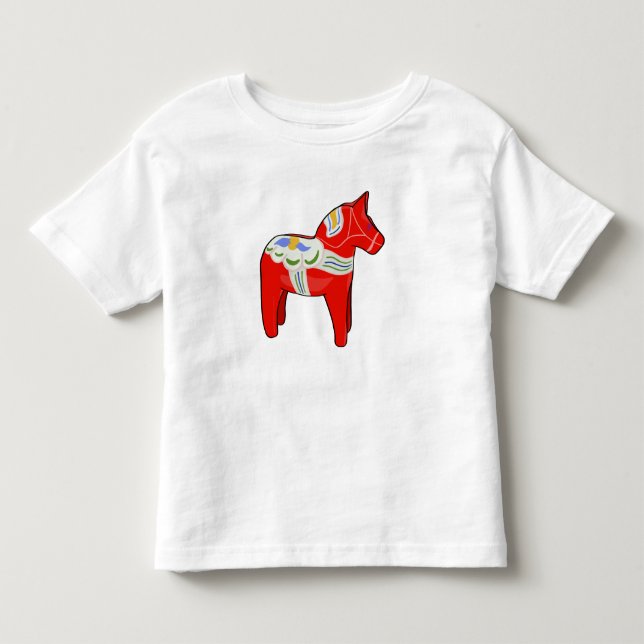 T-shirt Pour Les Tous Petits Cheval dalécarlien (Devant)