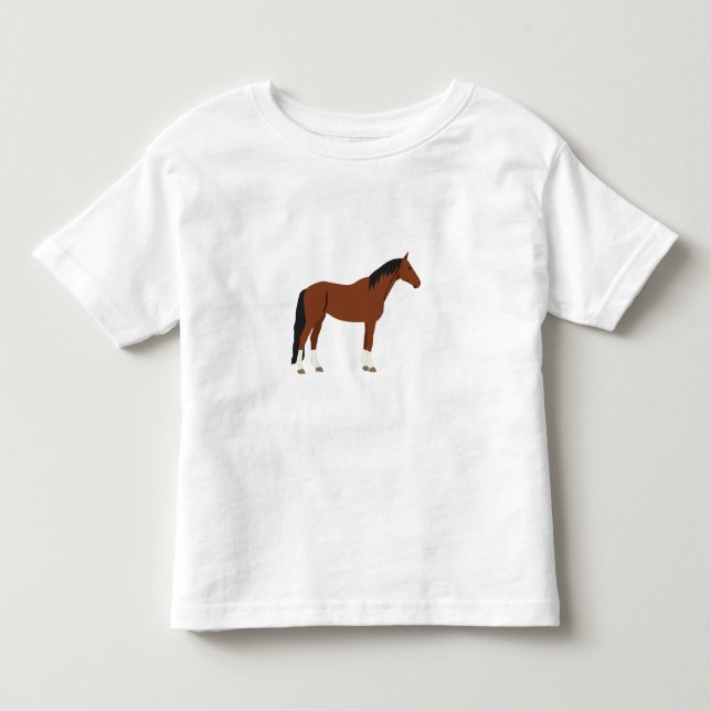 T-shirt Pour Les Tous Petits Cheval Design (Devant)