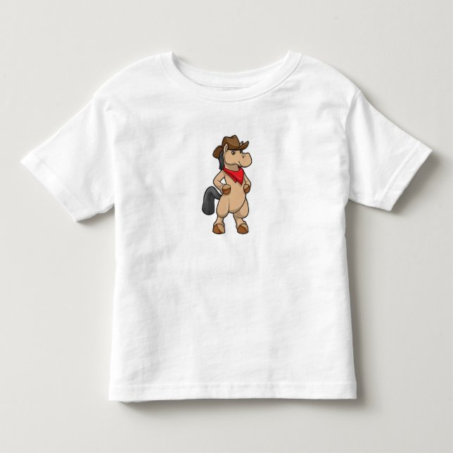 T-shirt Pour Les Tous Petits Cheval en cow-boy (Devant)
