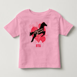 T-shirt Pour Les Tous Petits Cheval Lover Personnalisé Nya Customisé Chemise