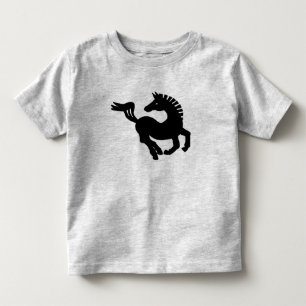 T-shirt Pour Les Tous Petits cheval noir