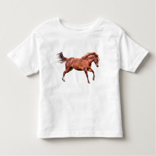 T-shirt Pour Les Tous Petits Cheval Red Dun Spiritué Coureur Cantering Jouer