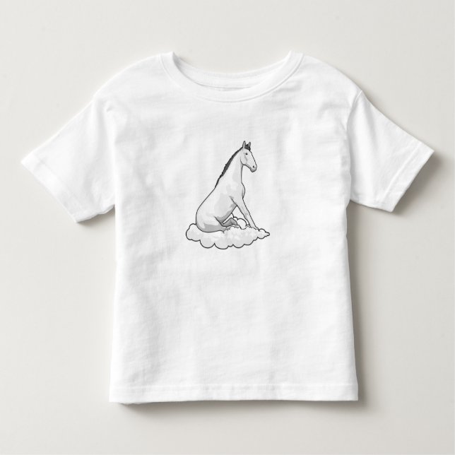 T-shirt Pour Les Tous Petits Cheval sur nuage (Devant)
