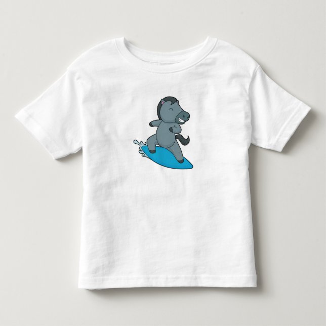 T-shirt Pour Les Tous Petits Cheval Surfer Sports nautiques (Devant)