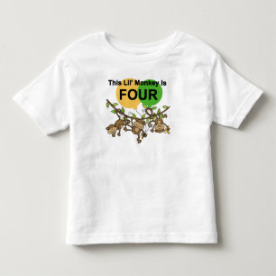 T-shirt Pour Les Tous Petits Chevaliers et cadeaux de 4e anniversaire des singe