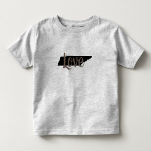 T-shirt Pour Les Tous Petits chic TENNESSEE AMOUR écriture sur gris