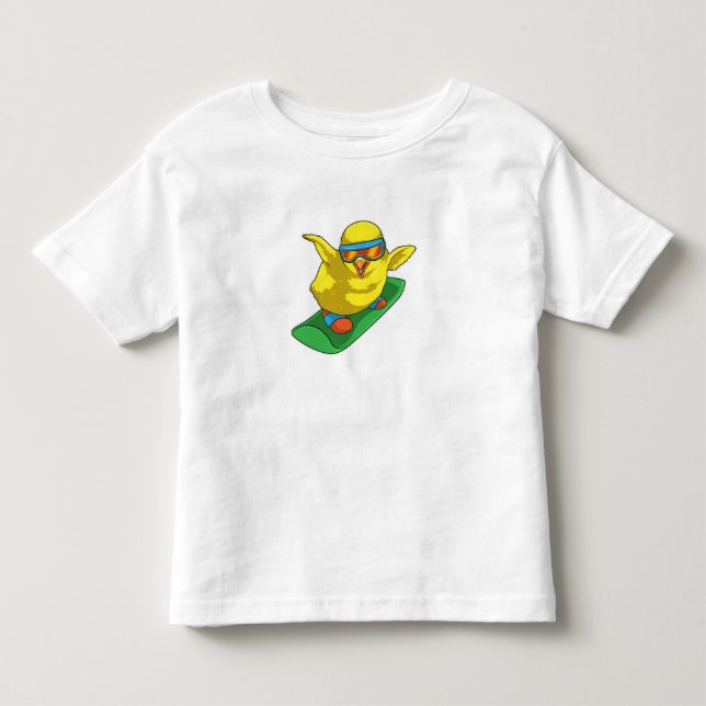T-shirt Pour Les Tous Petits Chick Snowboard Snowboard (Devant)