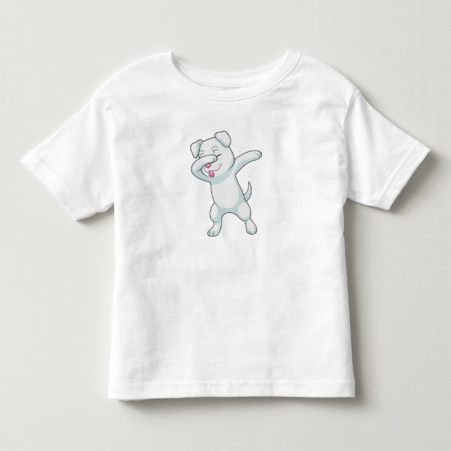 T-shirt Pour Les Tous Petits Chien à Hip hop Dance Dab (Devant)