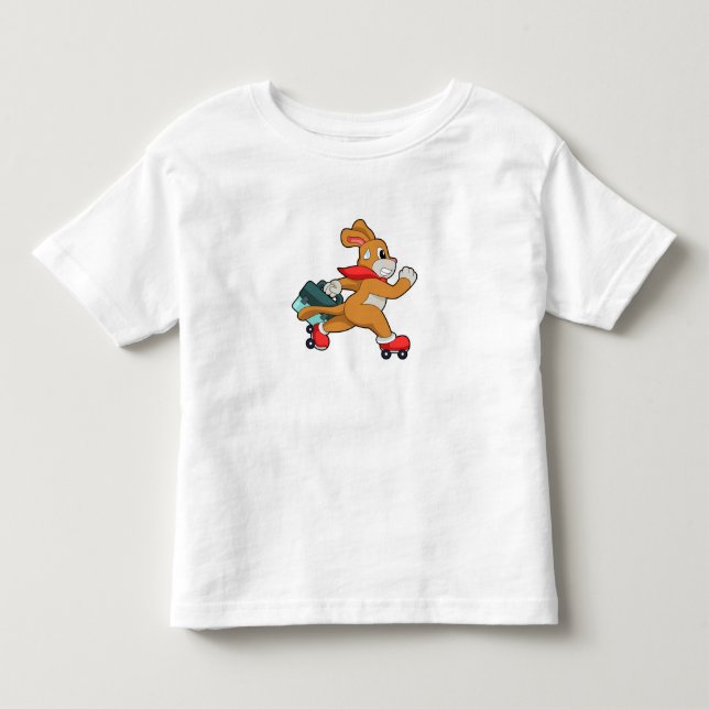 T-shirt Pour Les Tous Petits Chien à roulettes (Devant)