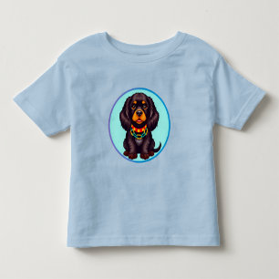 T-shirt Pour Les Tous Petits Chien animé mignon avec collier