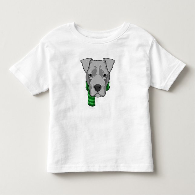 T-shirt Pour Les Tous Petits Chien avec Écharpe (Devant)